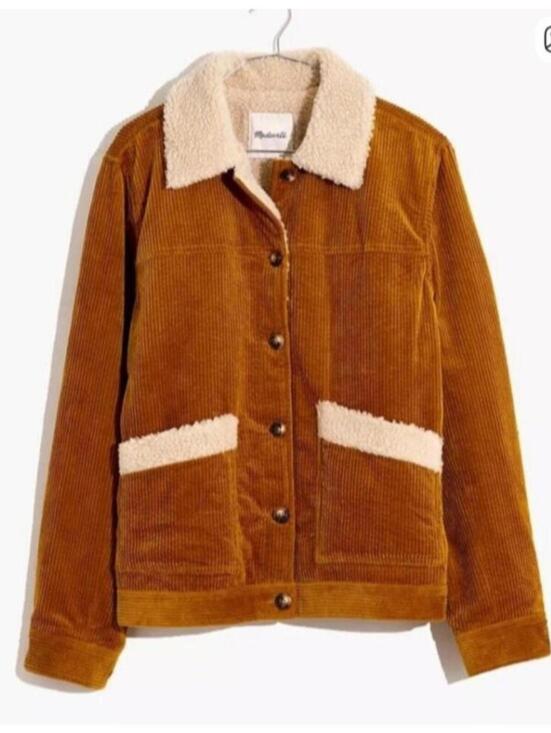 Madewell Jackets & Blazers - Madewell Sherpa-Lined Corduroy Swing Chore Coat Barn Jacket‎ Size XS